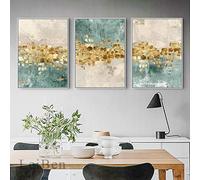 XIANGPEIFBH Abstract Golden Poster Canvas Painting Nordic Home Decor Fashion Wall Art Print Picture for Living Room Decoration 50x70cmx3pcs Senza Cornice