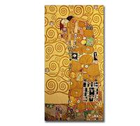 XIANGPEIFBH Artista Gustav Klimt Bacio d'oro Abbraccio Dipinto su tela Poster e Stampe Immagini di arte della parete per soggiorno Decorazioni per la casa 30x60cm(12''x24'') Cornice interna