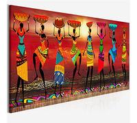 XIANGPEIFBH Donne africane che ballano quadri Quadri e stampe Etnici africani Tribal Art for Home Living Room Decor 70x210cm (28 "x83) senza cornice