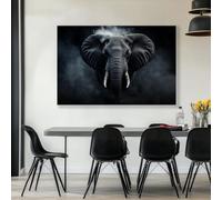 XIANGPEIFBH Elefante nella nebbia, dipinto su tela - Stampa artistica da parete per soggiorno, camera da letto o bagno - per opere d'arte su tela 40x60cm/16x24inch