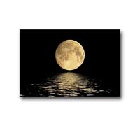 XIANGPEIFBH Paesaggio astratto in bianco e nero, luna, arte moderna da parete, poster con stampa su tela HD, casa, soggiorno, veranda, arredamento per la stanza(30x40cm(12x16inch) senza cornice)