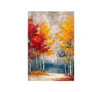 XIANGPEIFBH Quadro su tela astratto con albero colorato, classico, poster e stampa, arte murale vintage, decorazione da parete per soggiorno e casa 50x70cm(20x28inch) Cornice interna
