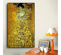 XIANGPEIFBH Ritratto di Adele Bloch Bauer I di Gustav Klimt Pittura su tela Poster e stampe Immagine di arte della parete per soggiorno 80x120 cm (32x47 pollici) Senza cornice