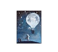 XIANGPEIFBH Stampa su Tela Stampe Bellissimi Personaggi d'Amore in Mongolfiera Poster Immagine Moderna per Soggiorno Decorazioni da Parete per pareti 60x80 cm / 23,6 "x 31,5" Senza Cornice