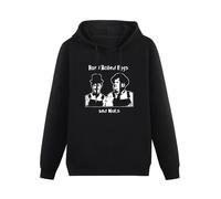 XIANGSHE Laurel & Hardy Hard Boiled Eggs And Nuts Men Sweatshirts Graphic Mens Cotton Casual Black Hoodies XL