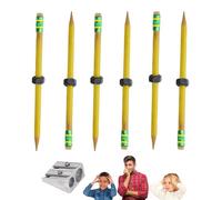 XIANGSHI ADHD Pencils, Threaded Fidget Pencil for ADHD with Eraser, Threaded Pencil with Nut, Stress Relief Pen for School, Work, Anxiety Relief Special Education Classroom Must Haves (6PCS)