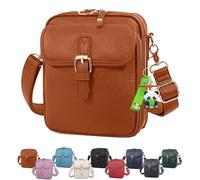 XIANGSHI Balconfoster Crossbody Bags for Women Anti Theft, Collaboraten1 Crossbody Leather Bags for women, Large Capacity Vintage Cross Body Leather Bag for Women with Built in Wallet (Brown)