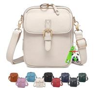 XIANGSHI Balconfoster Crossbody Bags for Women Anti Theft, Collaboraten1 Crossbody Leather Bags for women, Large Capacity Vintage Cross Body Leather Bag for Women with Built in Wallet (White)