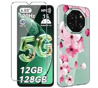 Xiangyun Cover per Blackview Shark 6 Custodia con 1 Pezzo Vetro Temperato Pellicola Prottetiva - Trasparente Caso Silicone Crystal Clear Protettiva TPU Bumper Morbido Shell Case (6.88" WM113)