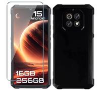 Xiangyun Cover per Cubot Kingkong ES 3 Custodia con 1 Pezzo Vetro Temperato Pellicola Prottetiva - Caso Silicone Nero Protettiva TPU Bumper Morbido Shell Case (6.74")