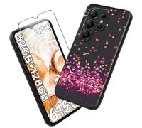 Xiangyun Cover per Doogee Note 56X Pro Custodia con 1 Pezzo Vetro Temperato Pellicola Prottetiva - Caso Silicone Nero Protettiva TPU Bumper Morbido Shell Case (6.56" WM85)