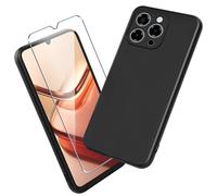 Xiangyun Cover per Doogee Note 58/Note 58 Pro Custodia con 1 Pezzo Vetro Temperato Pellicola Prottetiva - Caso Silicone Nero Protettiva TPU Bumper Morbido Shell Case (6.75")