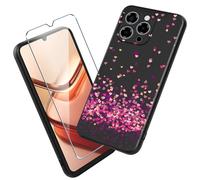 Xiangyun Cover per Doogee Note 58/Note 58 Pro Custodia con 1 Pezzo Vetro Temperato Pellicola Prottetiva - Caso Silicone Nero Protettiva TPU Bumper Morbido Shell Case (6.75" WM85)