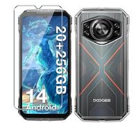Xiangyun Cover per Doogee S Cyber Custodia con 1 X Film di Vetro Temperato protezione - Trasparente Caso Silicone Crystal Clear Protettiva TPU Bumper Morbido Shell Case (6.58")