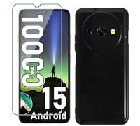 Xiangyun Cover per Oukitel C59/Oukitel C59 Pro Custodia con 1 Pezzo Vetro Temperato Pellicola Prottetiva - Caso Silicone Nero Protettiva TPU Bumper Morbido Shell Case (6.88")