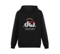 XiangZai DW Drums Collector's Series Glogo Drum Workshop Hoody Unisex Long Sleeve Hooded with Pocket Black L