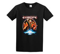 XiangZai Europe The Final Countdown Wings of Tomorrow Walk The Earth Unisex 100% Cotton Short-Sleeve T-Shirts Black L