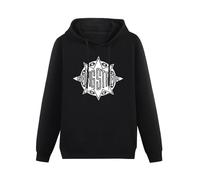 XiangZai Gang Starr Hoody Unisex Ptinted Hoodies Long Sleeve Men's Hooded with Pocket Black L