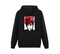 XiangZai Johnny Thunders Retro Wave Punk Scene Anni 70 Hoody Unisex Long Sleeve Hooded with Pocket Black L