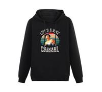 XiangZai Life's A Risk Carnal Miklo Hoody Unisex Ptinted Hoodies Long Sleeve Men's Hooded with Pocket Black M