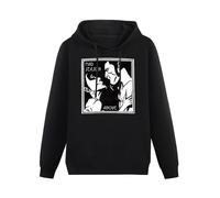 XiangZai Mad Season Hoody Unisex Ptinted Hoodies Long Sleeve Men's Hooded with Pocket Black S