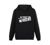 XiangZai Mission Impossible Retro TV Show Hoody Unisex Ptinted Hoodies Long Sleeve Men's Hooded with Pocket Black M