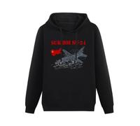 XiangZai Sukhoi Su-24 Air Fighter Aircraft Jet Flugzeug Blueprint USSR Russia Unisex Hoody with Pocket Black L