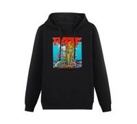 XiangZai Vintage RATT 1984 RATT N Roll Tour 80S Concert Hoody Unisex Long Sleeve Hooded with Pocket Black L