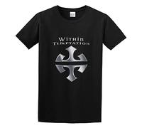 XiangZai Within Temptation Metal Unisex 100% Cotton Short-Sleeve T-Shirts Black XL