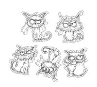 XIANMY Timbri trasparenti a forma di gatto in silicone trasparente con sigilli in rilievo per biglietti fai da te scrapbooking diario fotografico album diario decorazione sigillo