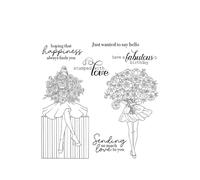 XIANMY Timbri trasparenti in silicone trasparente con parole di benedizione, sigilli in rilievo per biglietti fai da te, scrapbooking, diario fotografico, album, diario, decorazione, sigillo #7