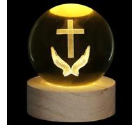 XIANNVXI Sfera di Cristallo a Croce Fermacarte Religioso Regali Crocifisso Fermacarte Regali di Battesimo Regali Cattolici Regali Gesù Regali Cristiani per Donne Uomini Decorazione di Battesimo