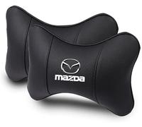 XIANTENG 2 Pezzi Cuscino Cervicale per Mazda MX-5 IV (Nd) 2018-2024, Poggiatesta Ergonomico Pelle Traforata Cotone di Seta Morbido Supporto per Comfort di Guida,Black