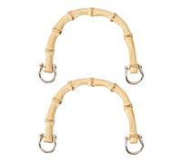 XIANXIAN Manici Bamboo for Borse la Realizzazione di Borse, 2 Pezzi di Borse Fatte a Mano a Forma di D, Manici for Borse, forfetto for Artigianale Fai da Te Maniglie Borsa Tote