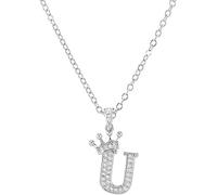xiao Collane iniziali per le donne, deliziosa lettera collana personalizzata piccola iniziale ciondolo collana monogramma carino nome lettera Choker collane (R)