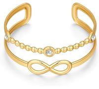 xiao Fila Spirale Argento Cristallo Bracciale Bracciale Bracciale Strass Diamante - Accessorio Moda per Donne Donne Ragazze Ball Feste (D)
