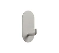 XIAO HAU 10 ganci multifunzionali, non c'è bisogno di perforare, forte adesivo per ganci da cucina e bagno dietro le porte, ganci da parete (grigio, gancio singolo)
