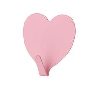XIAO HAU 12 ganci adesivi a forma di cuore in acciaio inox a forma di cuore, decorazione pratica per la stanza delle ragazze (rosa chiaro)