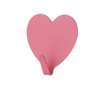 XIAO HAU 12 ganci adesivi a forma di cuore in acciaio inox a forma di cuore per ragazze decorazione pratica per la stanza delle ragazze (rosa)