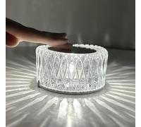 Xiao Lampada a LED in Cristallo - Diamante da Tavolo con 3 Colori Cangianti, Controllo Touch e Cavo USB (A)