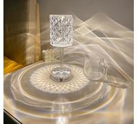 Xiao Lampada a LED in Cristallo - Diamante da Tavolo con 3 Colori Cangianti, Controllo Touch e Cavo USB (D)