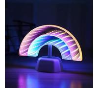 xiao Luce notturna a specchio 3D, Infinity Mirror Tunnel Light, Luce notturna a LED Specchio Luce a specchio 3D Tunnel Specchio Luce a specchio (Arcobaleno)