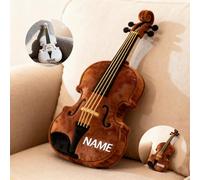 XIAO.Z Personalizzato classico violini a forma di cuscino a tema musica amante violinista regali, nome personalizzato 2D stampato strumento musicale violini gettare cuscino divano cuscini decorativi