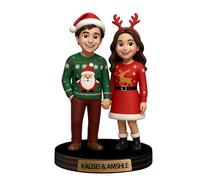 XIAO.Z Personalizzato Coppia Foto Cartoon Desk Plaque Figurine, Cartone animato personalizzato Foto ritratto cornice scrivania segno decorazione regalo per coppia moglie, marito, fidanzato