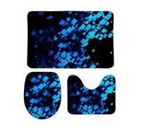 XIAOAO Tappetino da Bagno in Tre pezziPittura a Colori Geometrica tappetini in Tre Pezzi Adatto a casa/Bagno Porte e Porte di stoccaggio/Ampia Gamma di Usi.