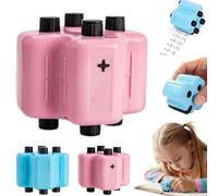 XIAOBAN Timbro a rullo 4 in 1 per pratica matematica, strumento per la pratica della sottrazione aggiunta, strumento di pratica per la moltiplicazione della sottrazione aggiuntiva, timbro digitale