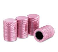 XIAOBINGFA 4 Pezzi Cappucci per Valvole in Alluminio Colore Alta qualità per Audi A5 Cabrio 2 (II) F5 I 2016-2024 -, Valvola a Prova di PerditaFoca Auto Pneumatici Accessori,Pink