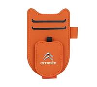 XIAOBINGFA Clip per Occhiali da Auto per Citroen C1 C2 C3 C4 C5 X C6 Picasso Aircross ami Xsara Cactus Elysee, Magnetico in Pelle Porta Occhiali da Auto Supporto Magnetico per Occhiali da Visiera