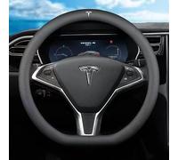 XIAOBINGFA Coprivolante in Pelle per Tesla Model Y 2020-2024, Coprimanubrio Auto Copertura Copri Sterzo Macchina Essenziali Accessori Auto Interno
