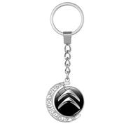 XIAOBINGFA Portachiavi Auto per Citroen e-Mehari 2016-, Gancio Portachiavi Moschettone Metallo Chiusura con Anello Diviso Leggero e Molto Resistente